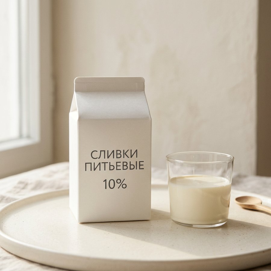Сливки питьевые 10% оптом — Сливки